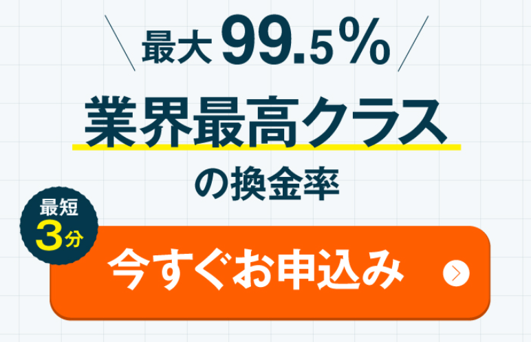 あんしんクレジットの換金率