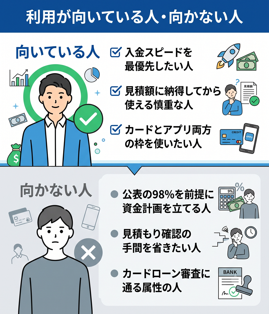 どんなときも。クレジットに向いている人と向かない人の特徴比較