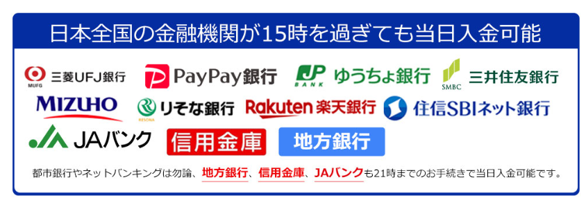 イージーサポートの振込金融機関