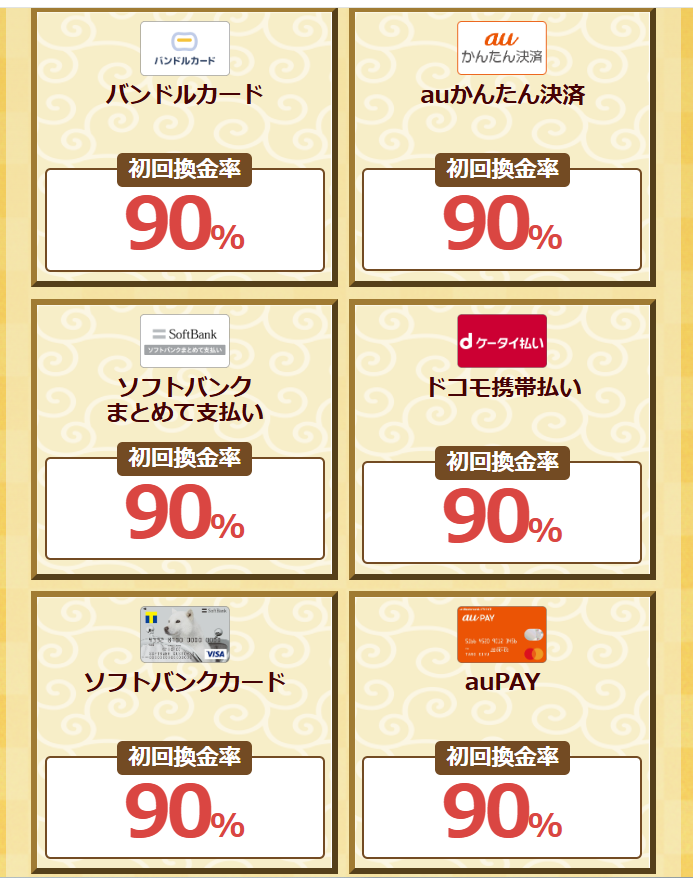 なんでもペイの換金率例