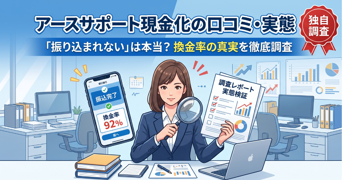 アースサポート現金化は詐欺?口コミ・評判と換金率98.8%と72%を検証