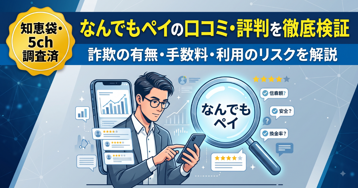 なんでもペイの換金率は本当?口コミ・評判一覧と手数料を検証