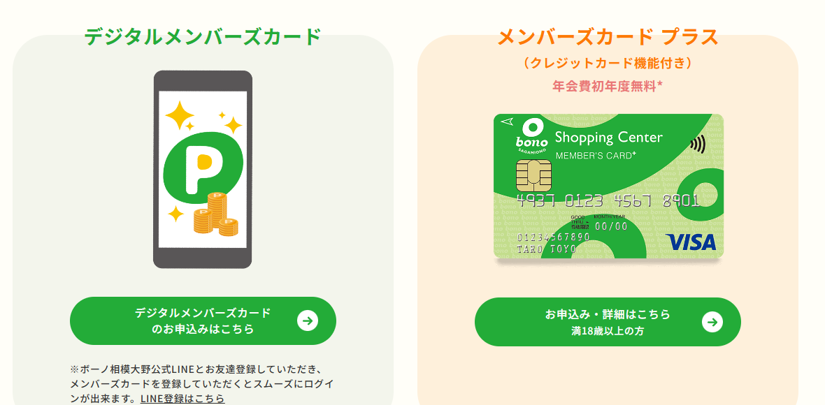 デジタルメンバーズカードとメンバーズカード プラス