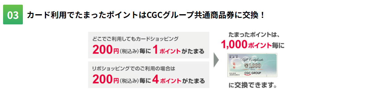 CGC GROUP CARDの特徴