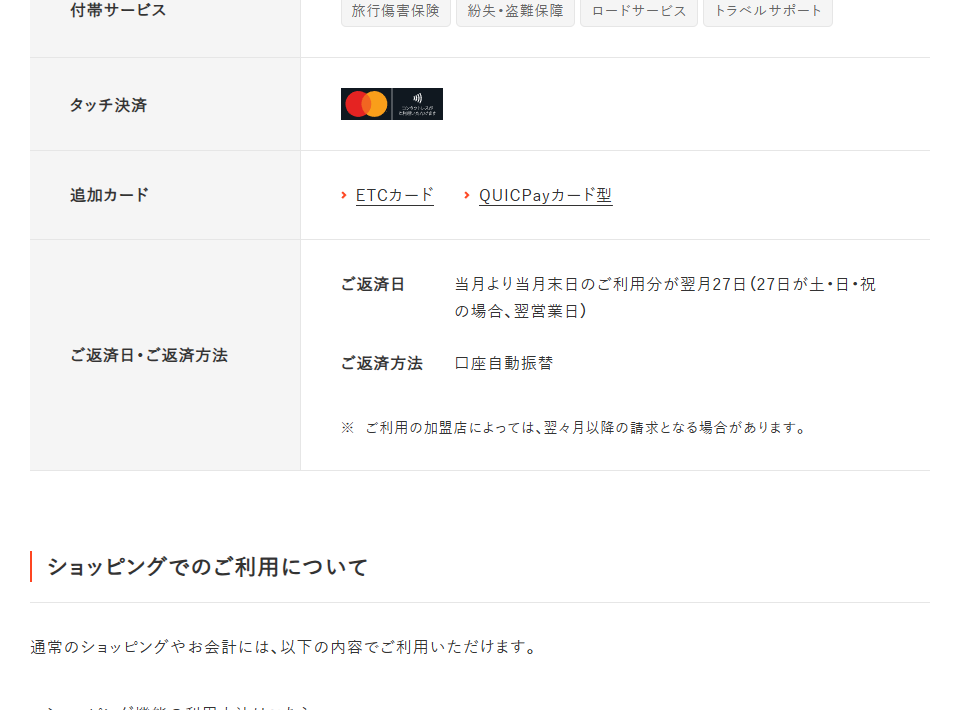 ライダーズアシストUPtyの基本情報（ブランド・付帯サービス・ご返済日）