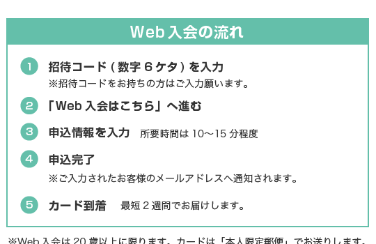 Web入会の流れ