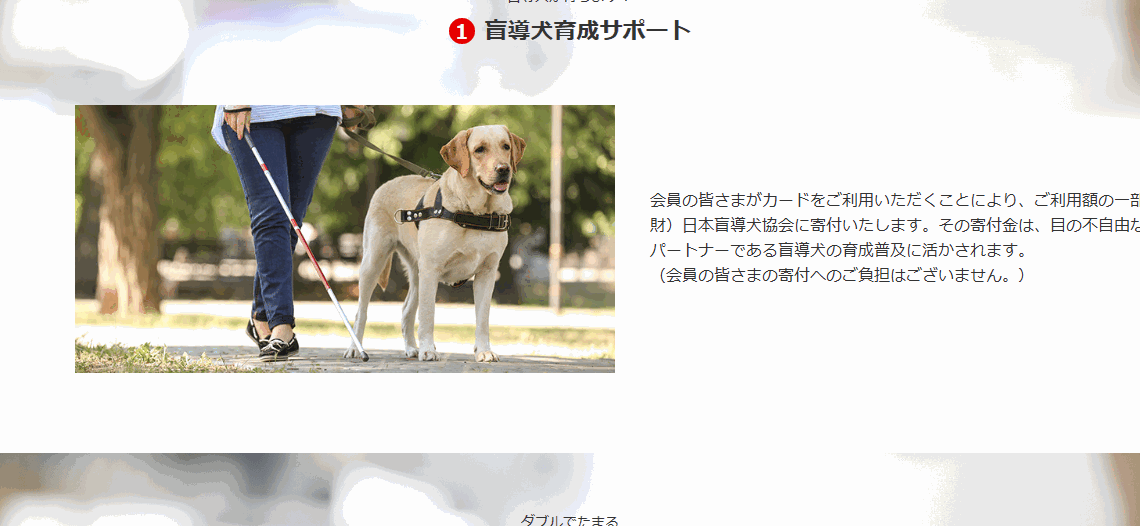 玉川高島屋SCカードのページのカードの特長