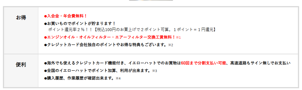 クレジット＆ポイントカード特典（お得・便利）