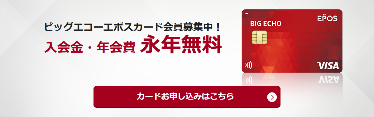 ビッグエコーエポスカードの公式ページ（エポスカード）