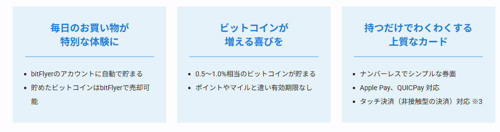 bitFlyer Credit Cardの公式ページ：毎日のお買い物が 特別な体験に bitFlyer