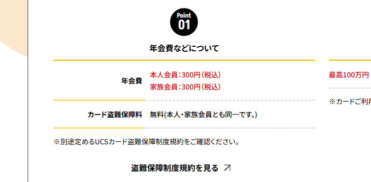 UCSカードmajica ドラゴンズの年会費などの基本情報