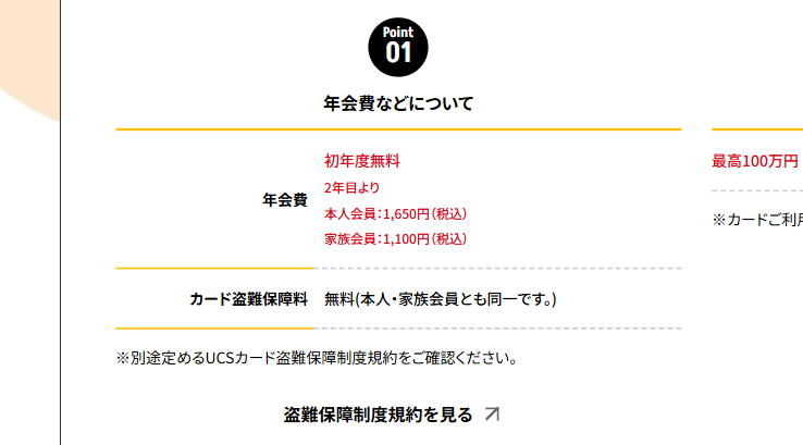 UCSカードmajica ドライブエイドの年会費などの基本情報