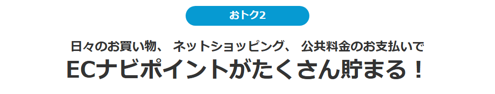 ECナビカードプラスの公式ページ：ECナビポイントが貯まる