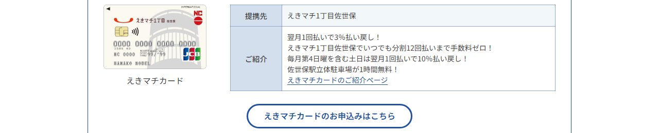 えきマチカードの公式ページ