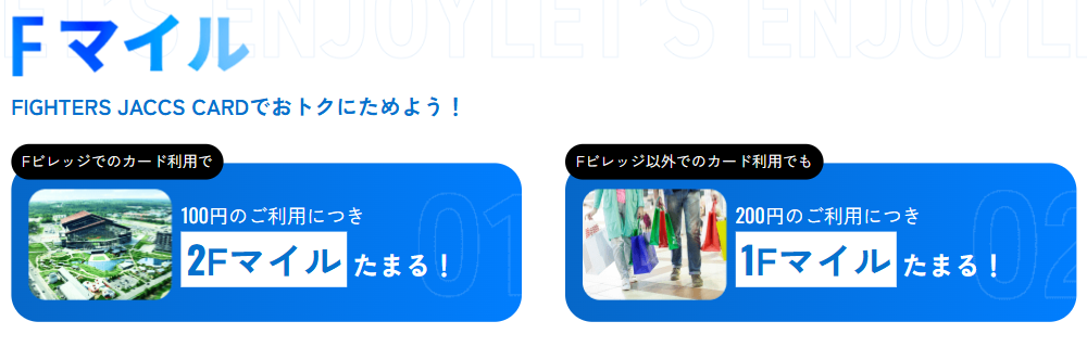 Fマイル（Fビレッジでのカード利用）