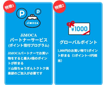 JiMOCAの公式ページ：カードの特徴