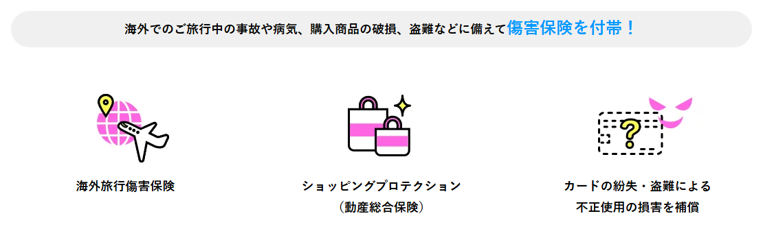 龍馬カードの公式ページ：海外でのご旅行中の事故や病気、購入商品の破損、盗