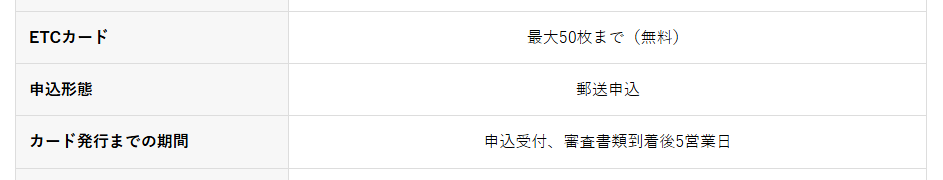 STAR BUSINESS CARDの公式ページ：申し込みは申込書の郵送で行う