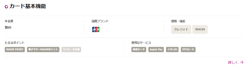TGC CARDのカード基本機能（年会費・国際ブランド・たまるポイント）